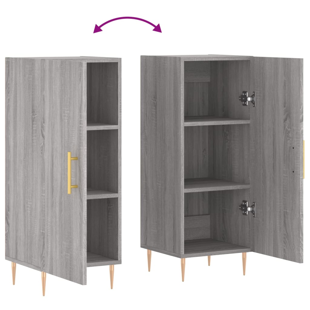Sideboard Grau Sonoma 34,5x34x90 cm Holzwerkstoff