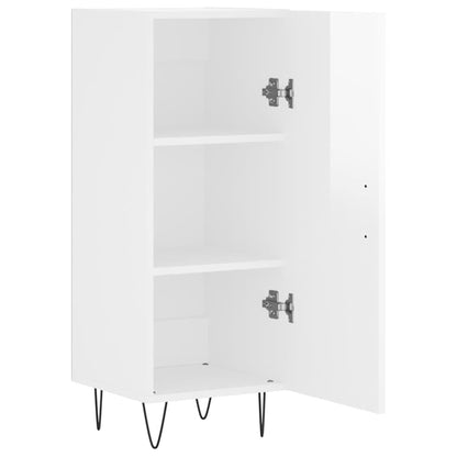 Sideboard Hochglanz-Weiß 34,5x34x90 cm Holzwerkstoff