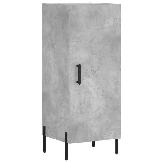 Skænk Beton Grå 34,5x34x90 cm Træ Materiale