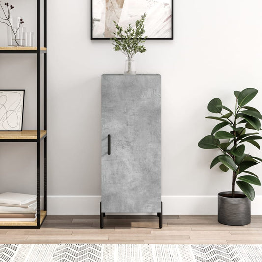 Skænk Beton Grå 34,5x34x90 cm Træ Materiale