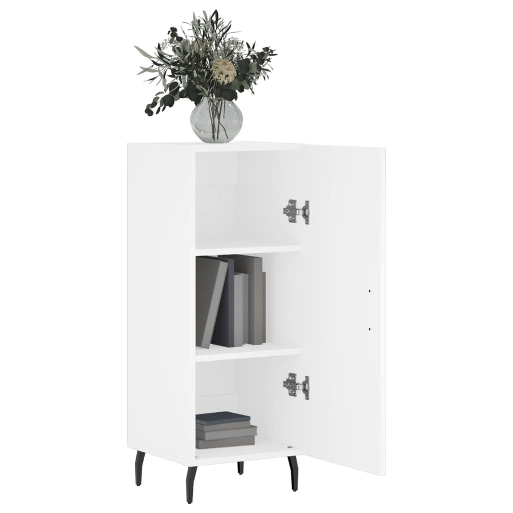 Skænk Hvid 34,5x34x90 cm Træ Materiale