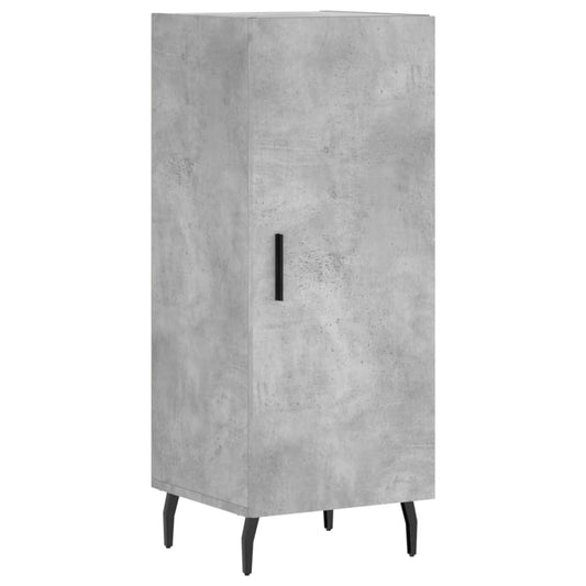 Skænk Beton Grå 34,5x34x90 cm Træ Materiale