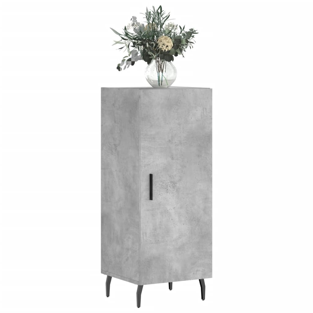 Skænk Beton Grå 34,5x34x90 cm Træ Materiale