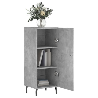Skænk Beton Grå 34,5x34x90 cm Træ Materiale