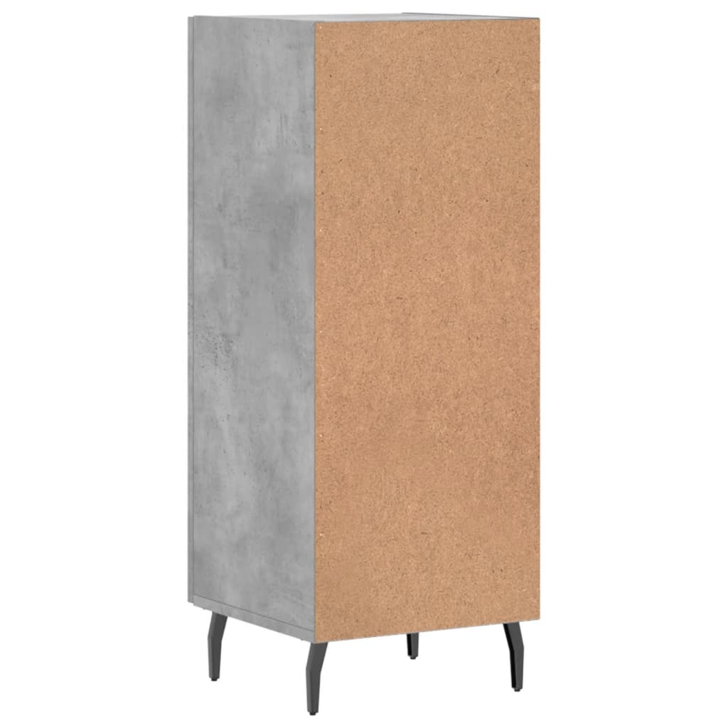 Skænk Beton Grå 34,5x34x90 cm Træ Materiale