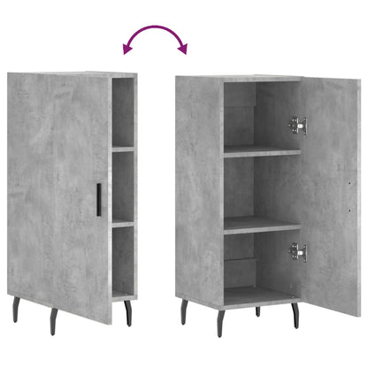 Skænk Beton Grå 34,5x34x90 cm Træ Materiale