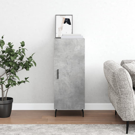 Skænk Beton Grå 34,5x34x90 cm Træ Materiale