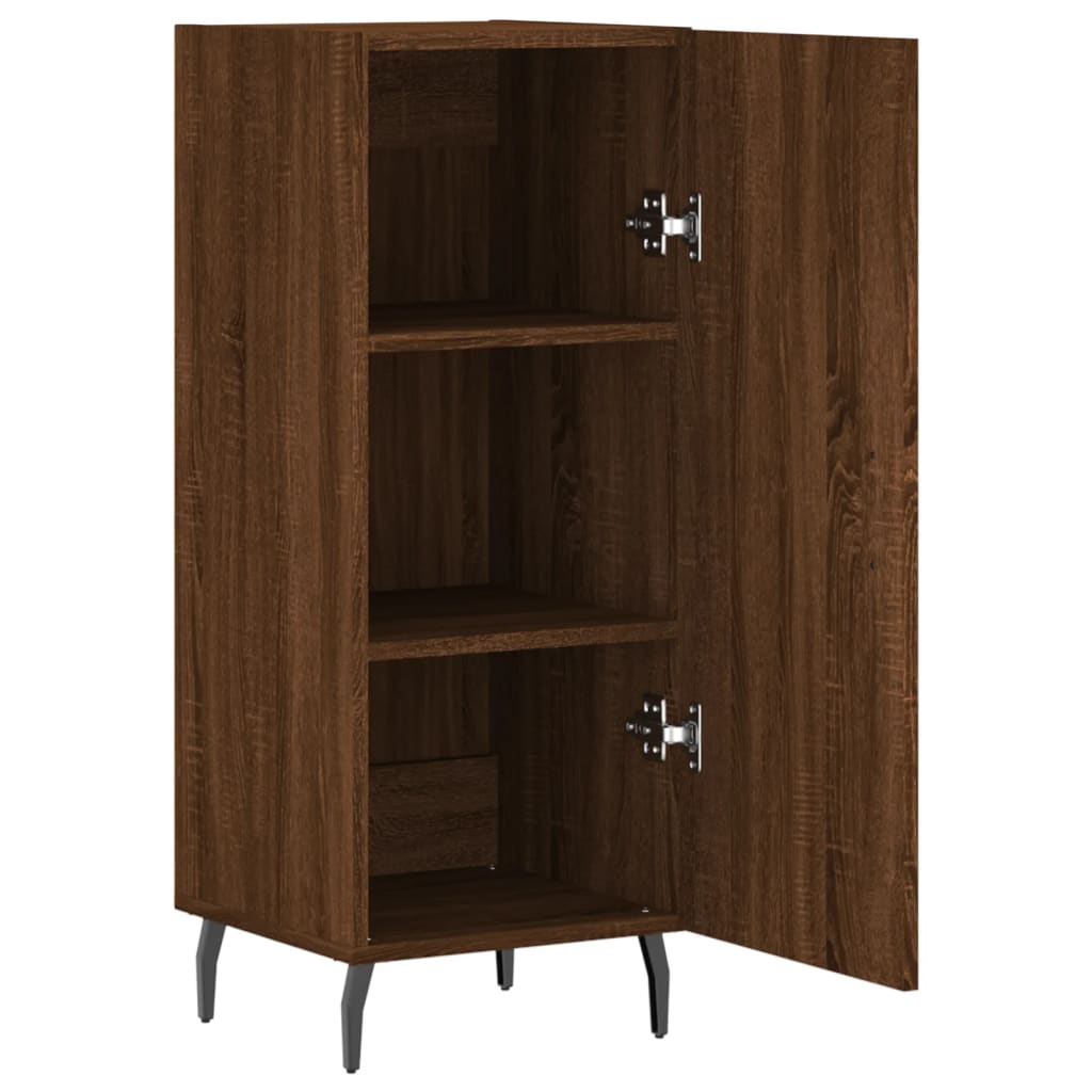 Sideboard Braun Eichen-Optik 34,5x34x90 cm Holzwerkstoff