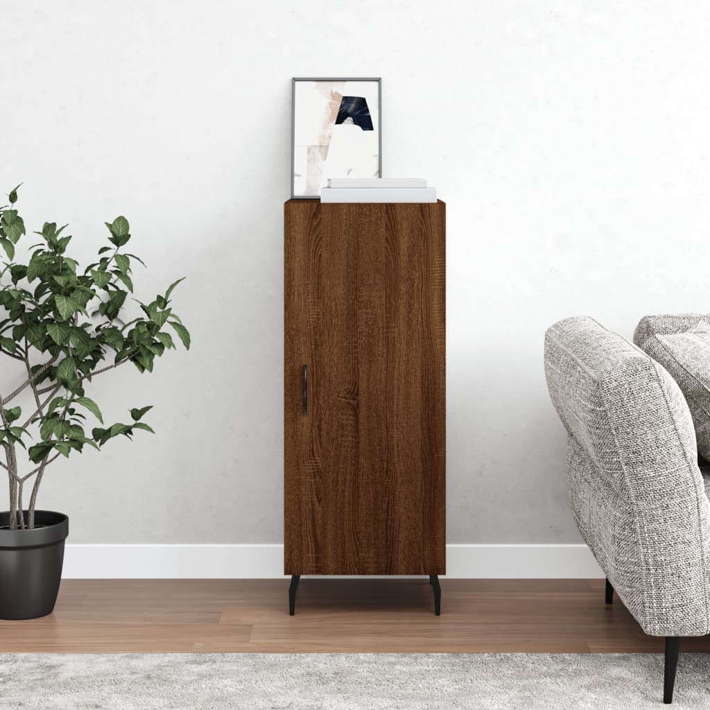 Sideboard Braun Eichen-Optik 34,5x34x90 cm Holzwerkstoff