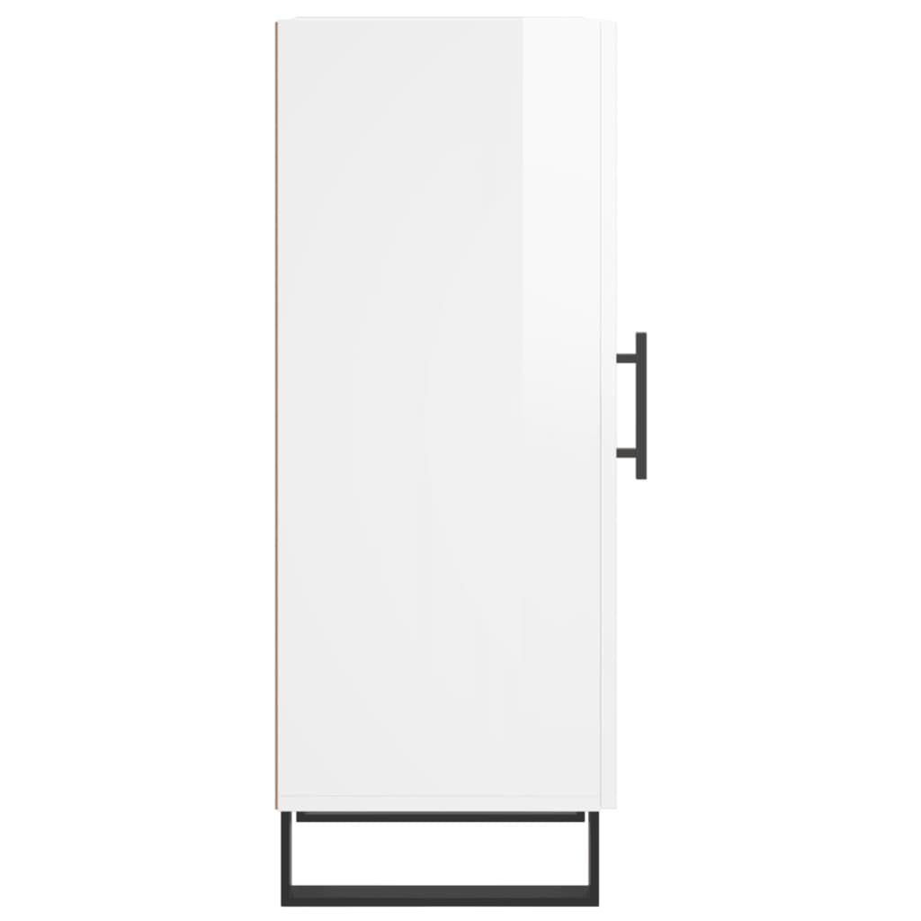 Skænk Højglans Hvid 34,5x34x90 cm Træmateriale