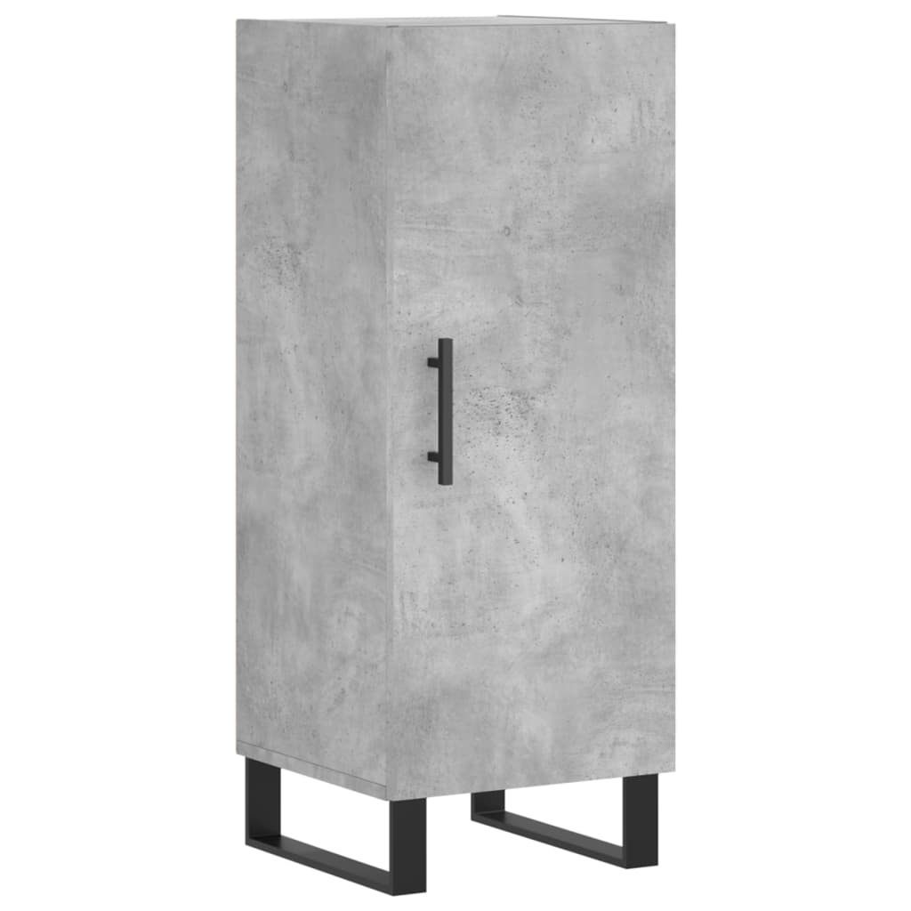 Skænk Beton Grå 34,5x34x90 cm Træ Materiale