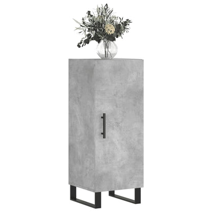Skænk Beton Grå 34,5x34x90 cm Træ Materiale