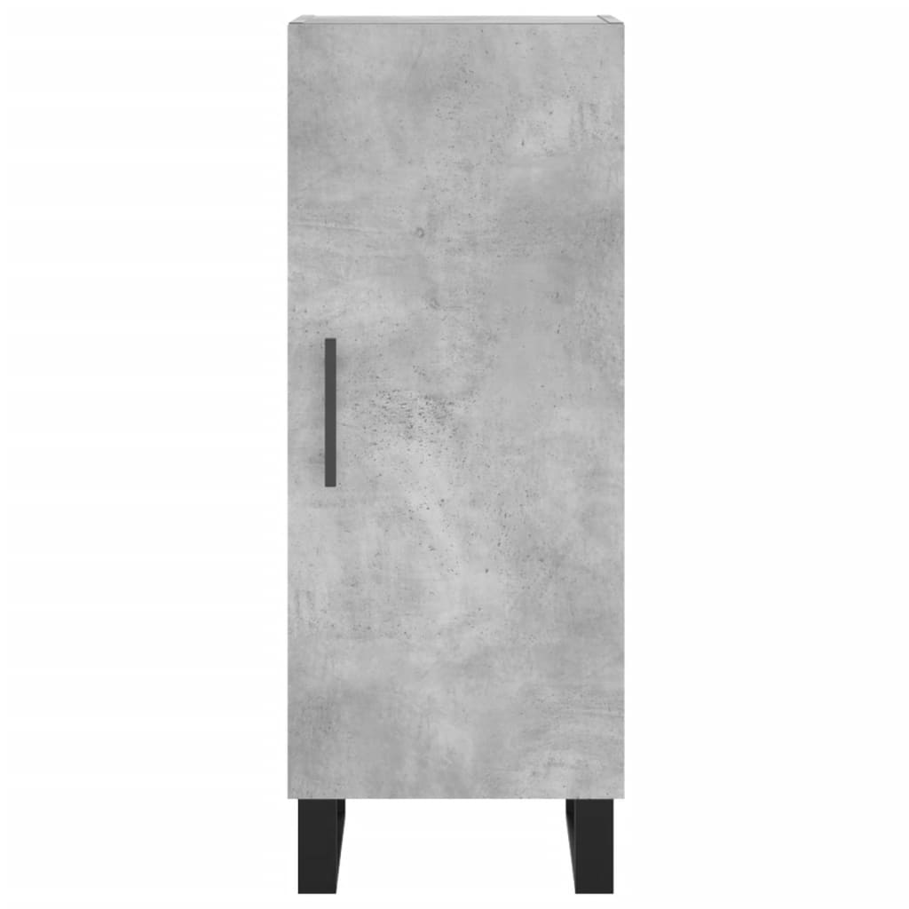Skænk Beton Grå 34,5x34x90 cm Træ Materiale