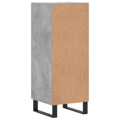 Skænk Beton Grå 34,5x34x90 cm Træ Materiale