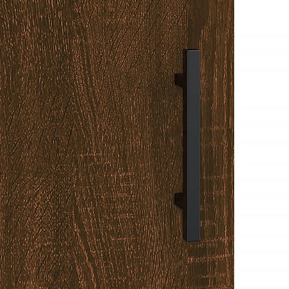 Sideboard Braun Eichen-Optik 34,5x34x90 cm Holzwerkstoff