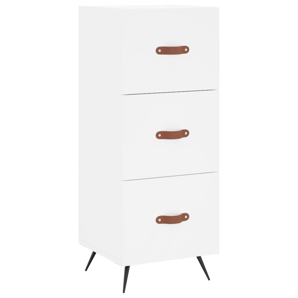 Skænk Hvid 34,5x34x90 cm Træ Materiale