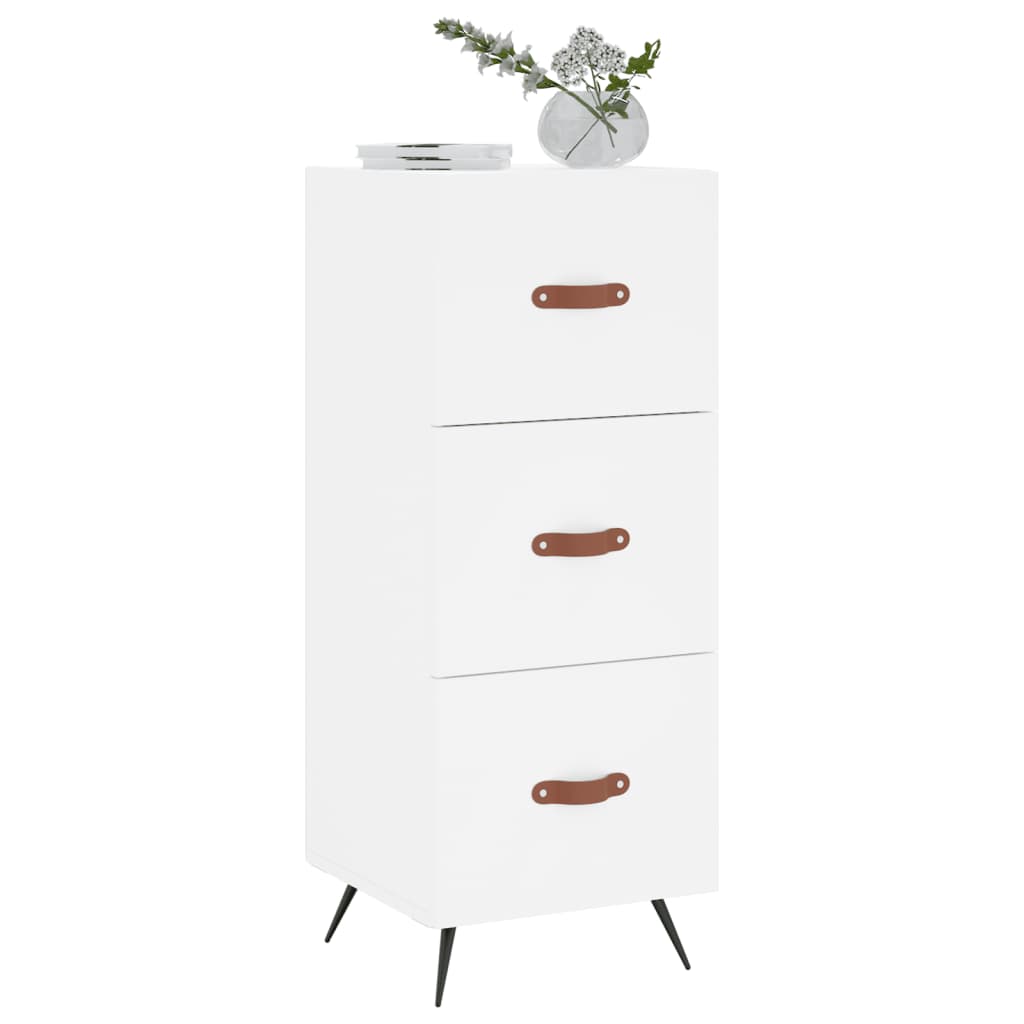 Skænk Hvid 34,5x34x90 cm Træ Materiale