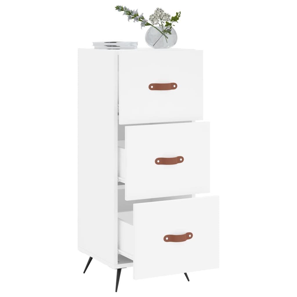 Skænk Hvid 34,5x34x90 cm Træ Materiale