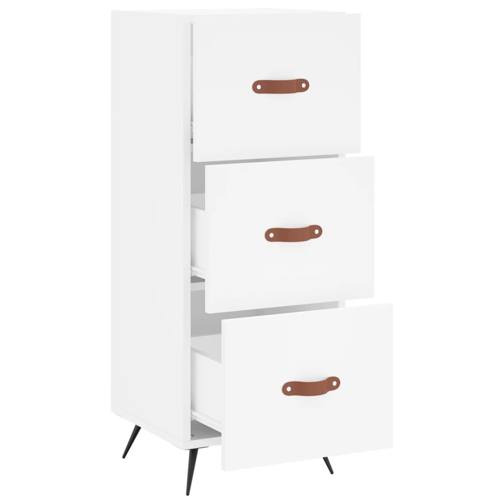Skænk Hvid 34,5x34x90 cm Træ Materiale