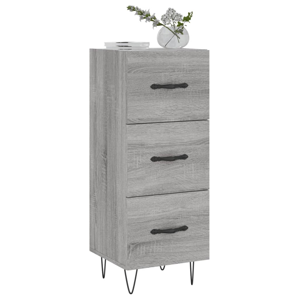 Skænk Grå Sonoma 34,5x34x90 cm Træmateriale