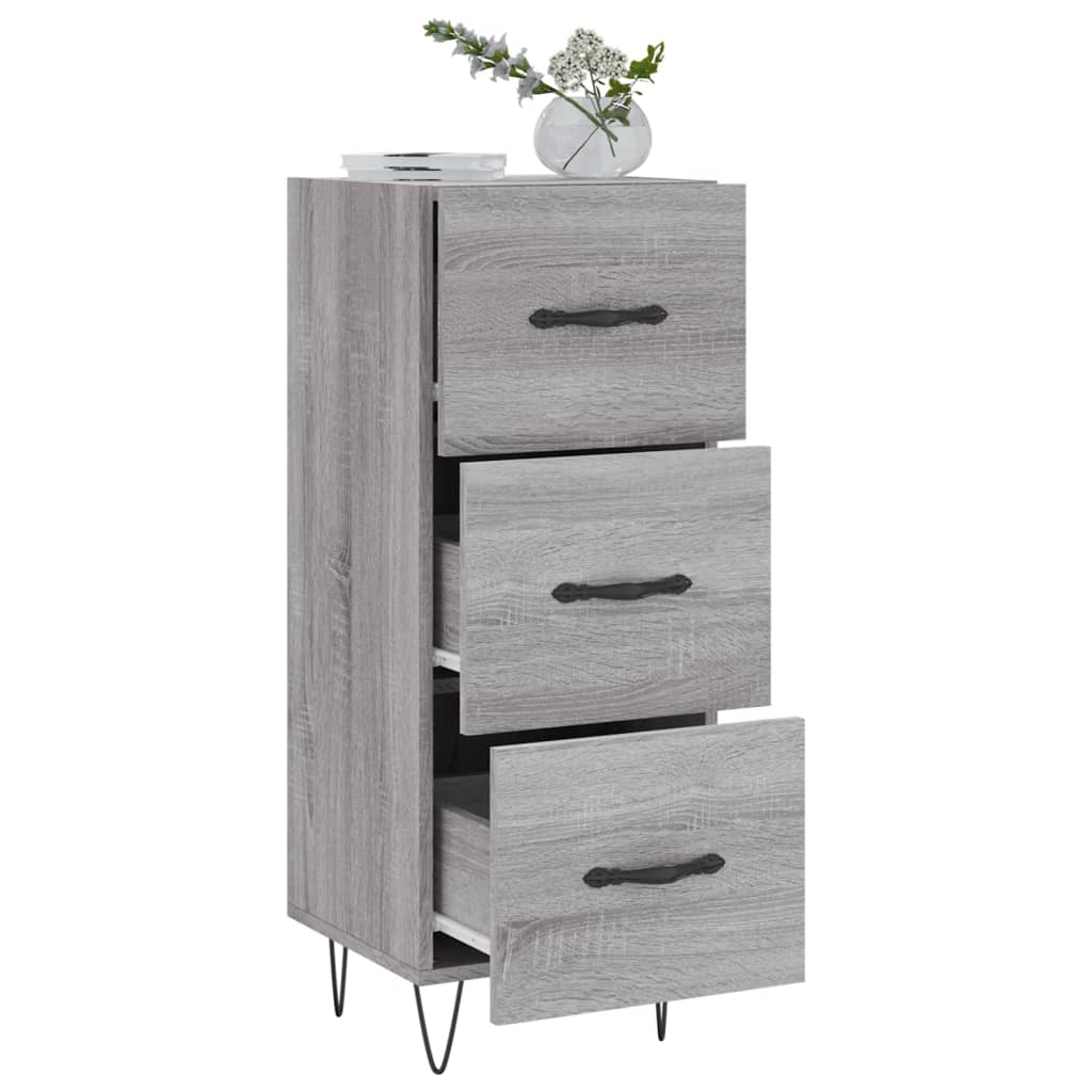 Skænk Grå Sonoma 34,5x34x90 cm Træmateriale