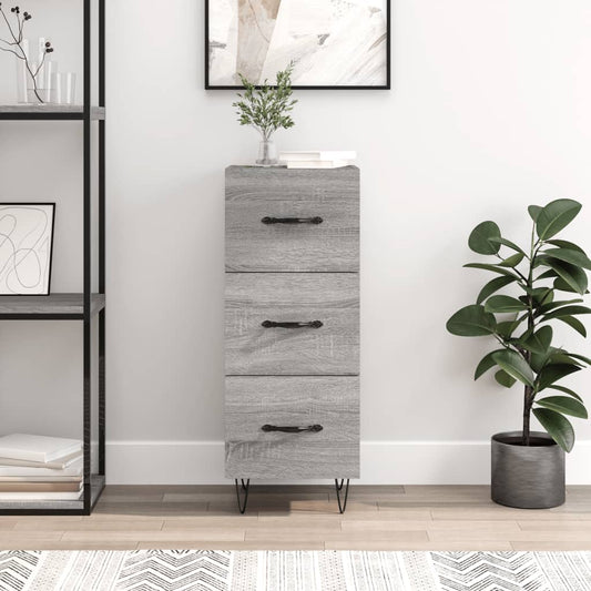 Skænk Grå Sonoma 34,5x34x90 cm Træmateriale