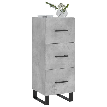 Skænk Beton Grå 34,5x34x90 cm Træ Materiale