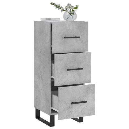 Skænk Beton Grå 34,5x34x90 cm Træ Materiale