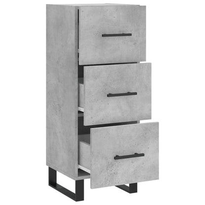 Skænk Beton Grå 34,5x34x90 cm Træ Materiale