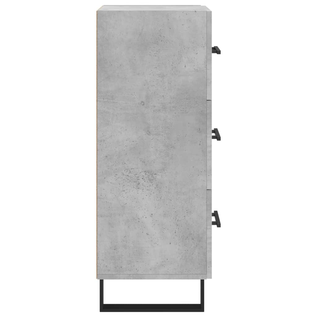 Skænk Beton Grå 34,5x34x90 cm Træ Materiale