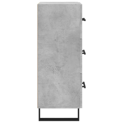 Skænk Beton Grå 34,5x34x90 cm Træ Materiale
