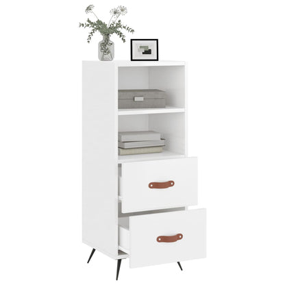 Sideboard Hochglanz-Weiß 34,5x34x90 cm Holzwerkstoff