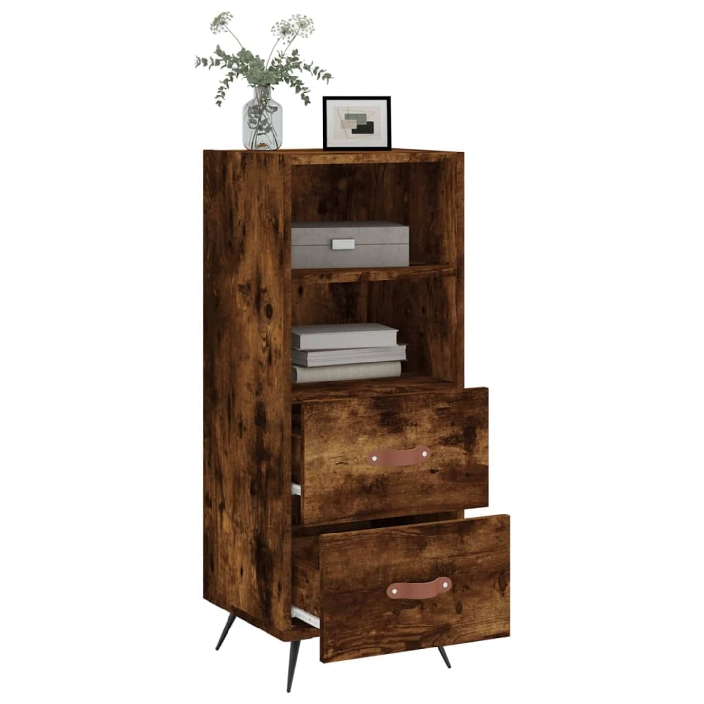 Skænk røget eg 34,5x34x90 cm træmateriale