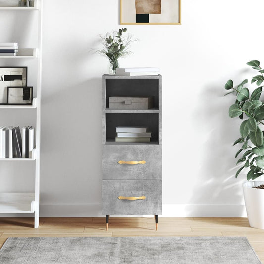 Sideboard Betongrau 34,5x34x90 cm Holzwerkstoff