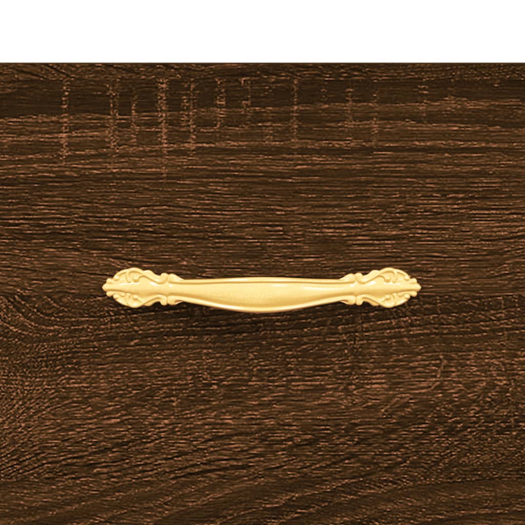 Sideboard Braun Eichen-Optik 34,5x34x90 cm Holzwerkstoff