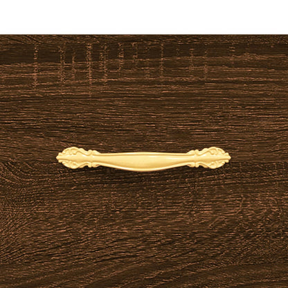 Sideboard Braun Eichen-Optik 34,5x34x90 cm Holzwerkstoff