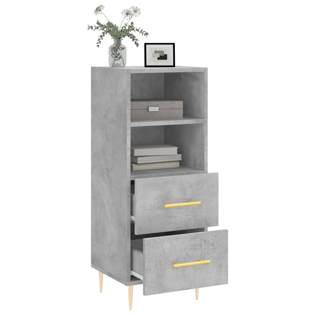 Sideboard Betongrau 34,5x34x90 cm Holzwerkstoff