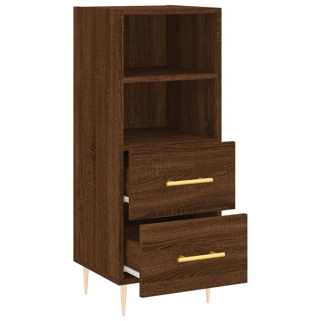 Sideboard Braun Eichen-Optik 34,5x34x90 cm Holzwerkstoff