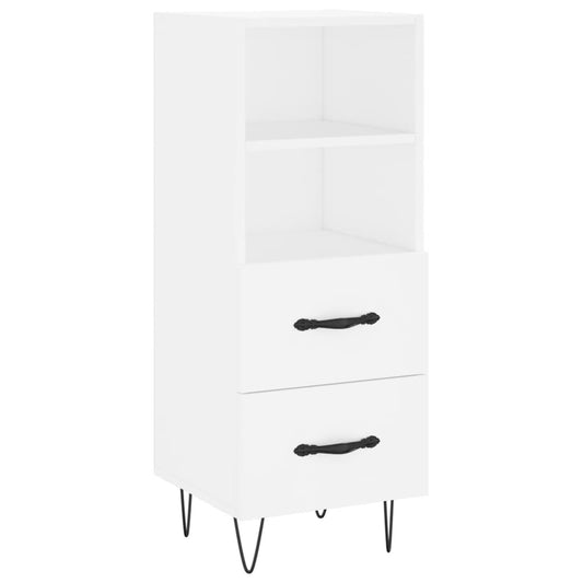 Skænk Hvid 34,5x34x90 cm Træ Materiale