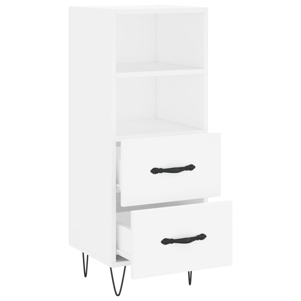 Skænk Hvid 34,5x34x90 cm Træ Materiale