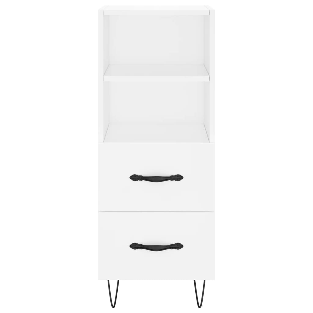 Skænk Hvid 34,5x34x90 cm Træ Materiale