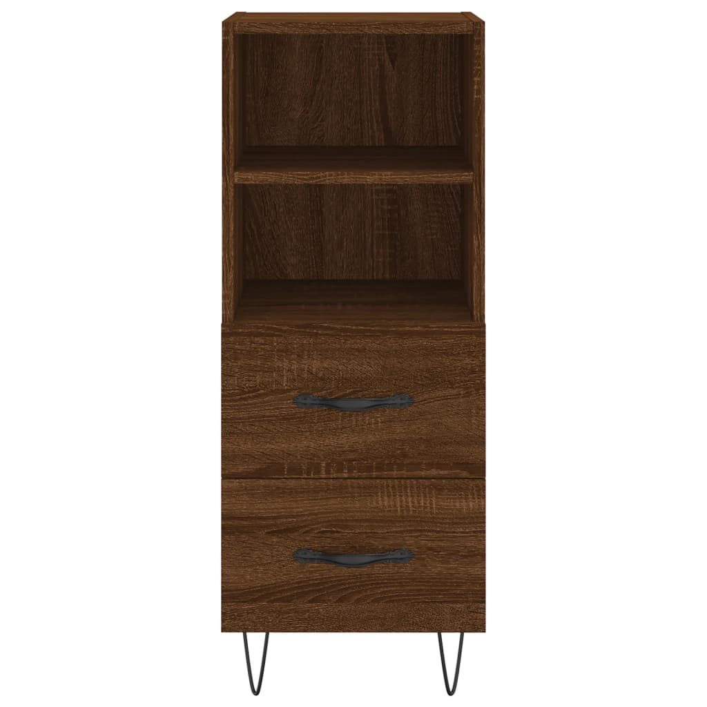 Sideboard Braun Eichen-Optik 34,5x34x90 cm Holzwerkstoff