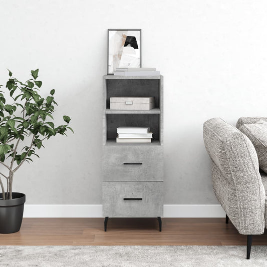 Sideboard Betongrau 34,5x34x90 cm Holzwerkstoff