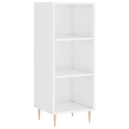 Sideboard Hochglanz-Weiß 34,5x32,5x90 cm Holzwerkstoff