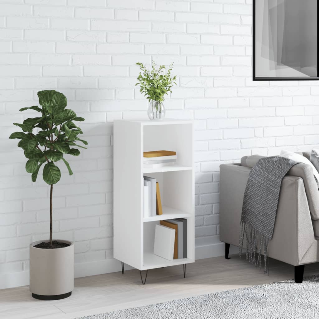 Skænk Hvid 34,5x32,5x90 cm Træ Materiale