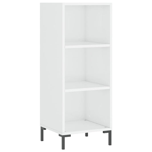 Skænk Højglans Hvid 34,5x32,5x90 cm Træmateriale