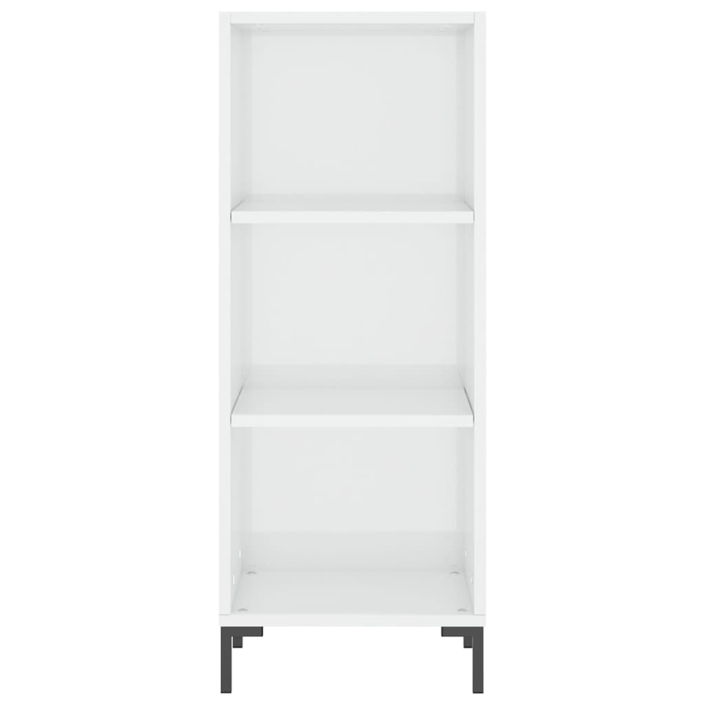 Skænk Højglans Hvid 34,5x32,5x90 cm Træmateriale