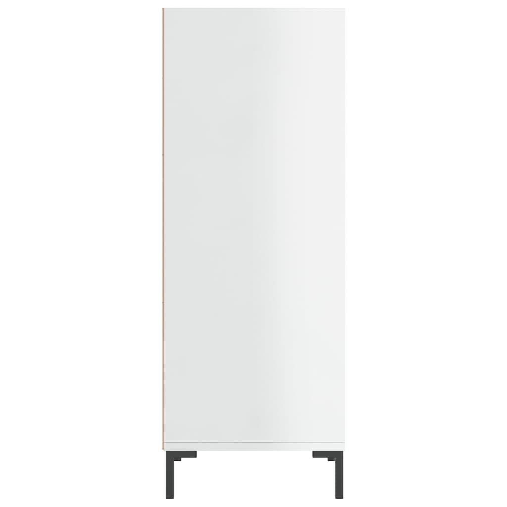 Skænk Højglans Hvid 34,5x32,5x90 cm Træmateriale