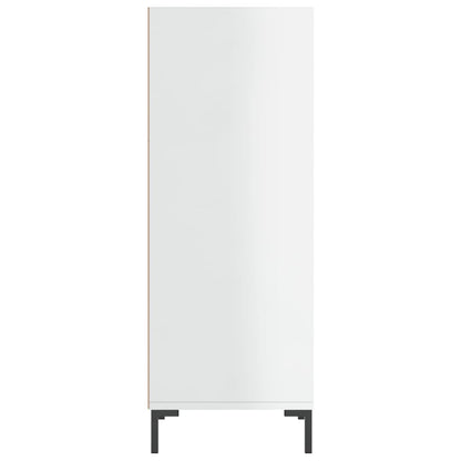Skænk Højglans Hvid 34,5x32,5x90 cm Træmateriale