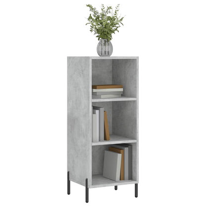 Skænk Beton Grå 34,5x32,5x90 cm Træ Materiale